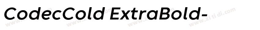 CodecCold ExtraBold字体转换 CodecCold ExtraBold字体转换